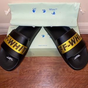 NEVER WORN Industrial belt slider black yellow OFF WHITE SIZE 10